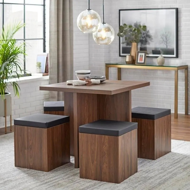 Simple Living Baxter 5-piece Table with Storage Ottoman Dining Set
