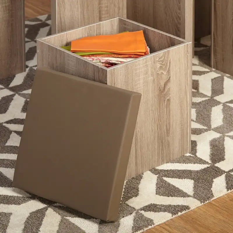 Simple Living Baxter 5-piece Table with Storage Ottoman Dining Set