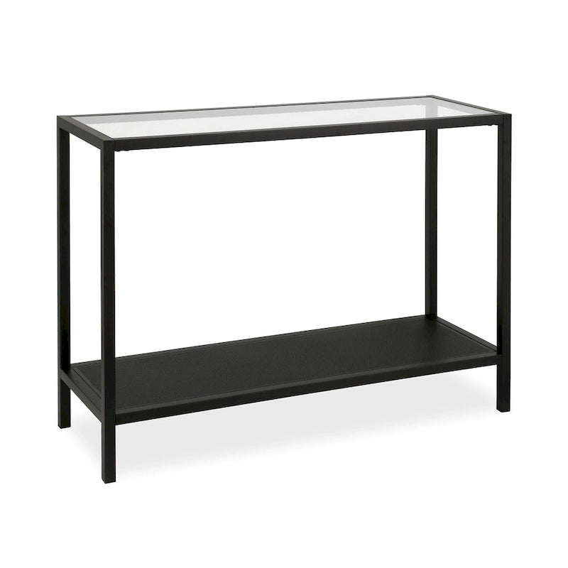 Rigan Modern Metal and Glass Console Table