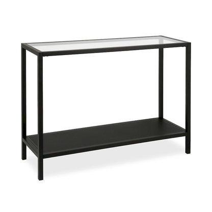 Rigan Modern Metal and Glass Console Table