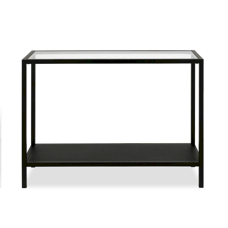 Rigan Modern Metal and Glass Console Table
