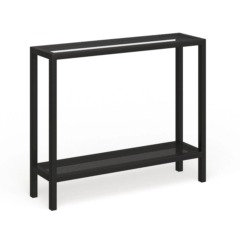 Rigan Modern Metal and Glass Console Table