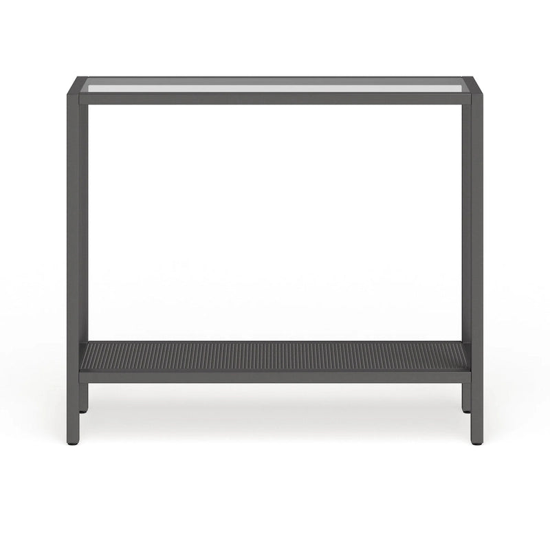 Rigan Modern Metal and Glass Console Table