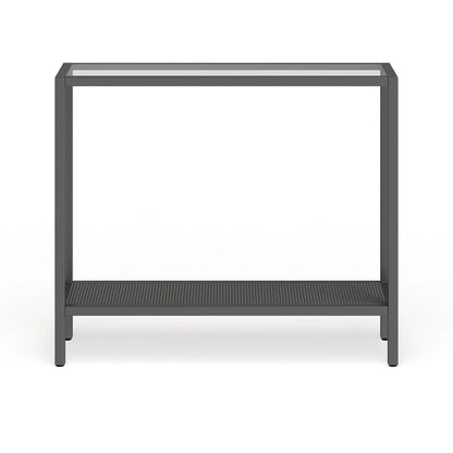 Rigan Modern Metal and Glass Console Table