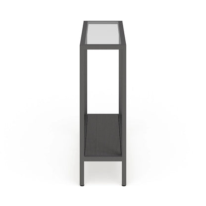 Rigan Modern Metal and Glass Console Table