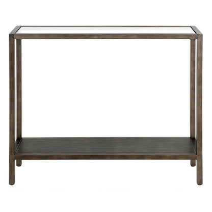 Rigan Modern Metal and Glass Console Table