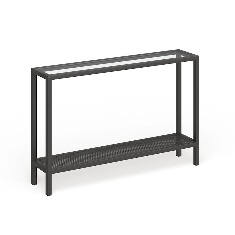Rigan Modern Metal and Glass Console Table