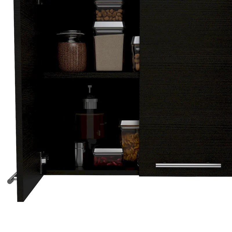 FM Furniture Sitka Wall Cabinet, Two Spacious Divisions