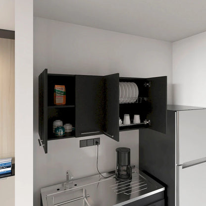 FM Furniture Sitka Wall Cabinet, Two Spacious Divisions