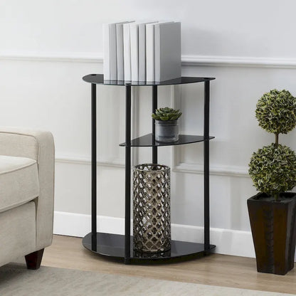 Convenience Concepts Classic Glass 3 Tier Display Entryway Hall Table