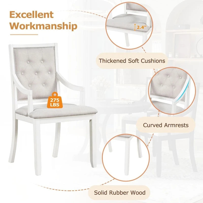 5-piece Dining Set Extendable Round Table and 4 Chairs for Kitchen Dining Room