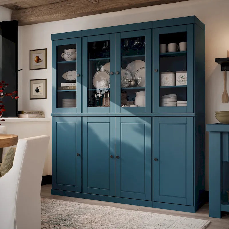 100% Solid Wood 65 Kitchen China Pantry Buffet by Palace Imports - 65 x 71.5