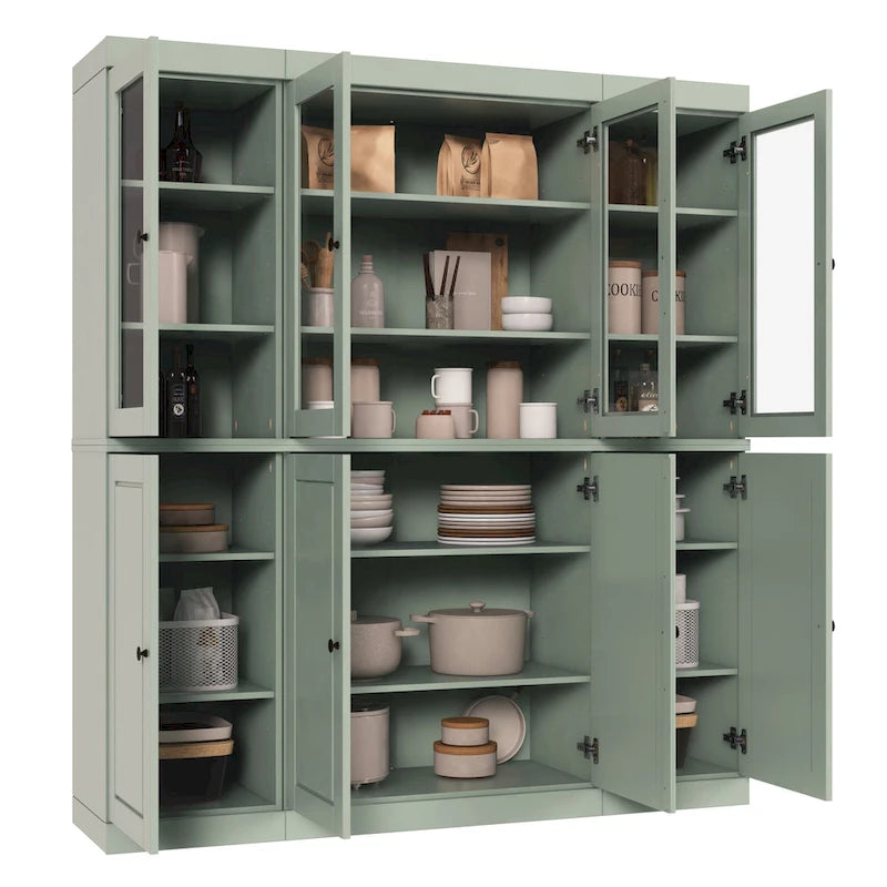 100% Solid Wood 65 Kitchen China Pantry Buffet by Palace Imports - 65 x 71.5
