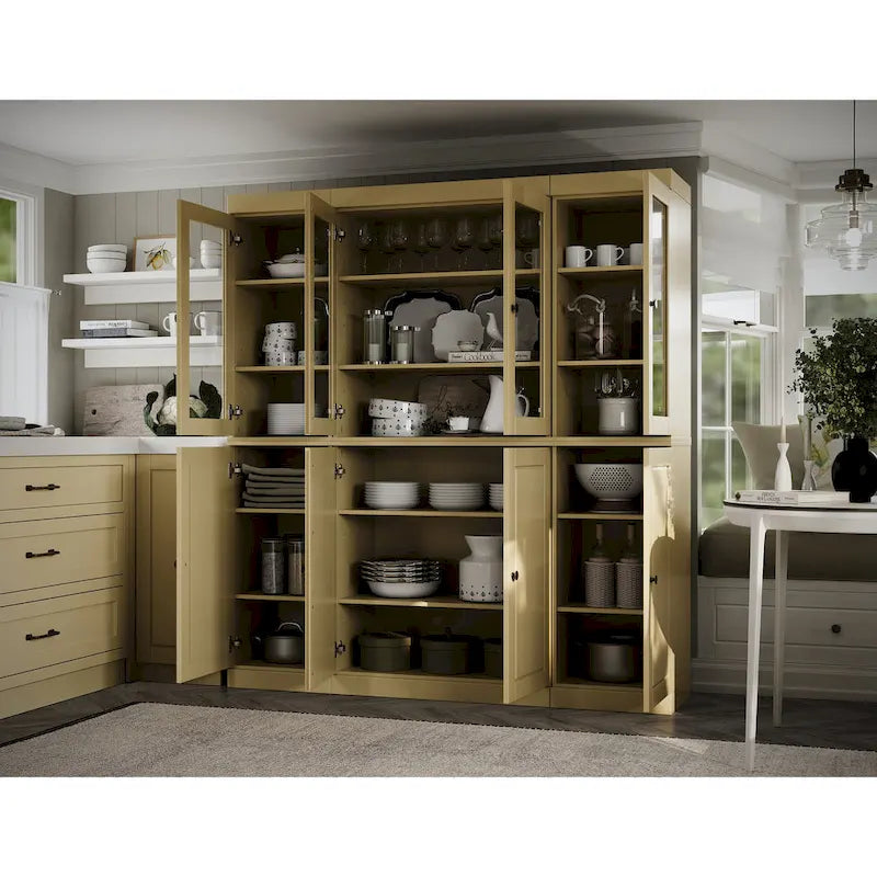 100% Solid Wood 65 Kitchen China Pantry Buffet by Palace Imports - 65 x 71.5