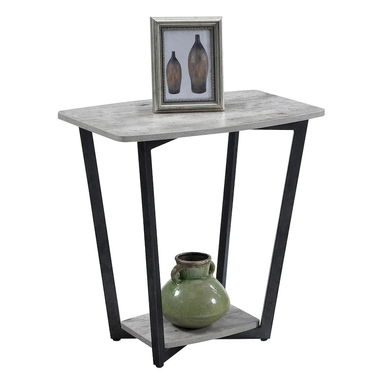 Convenience Concepts Graystone End Table with Shelf