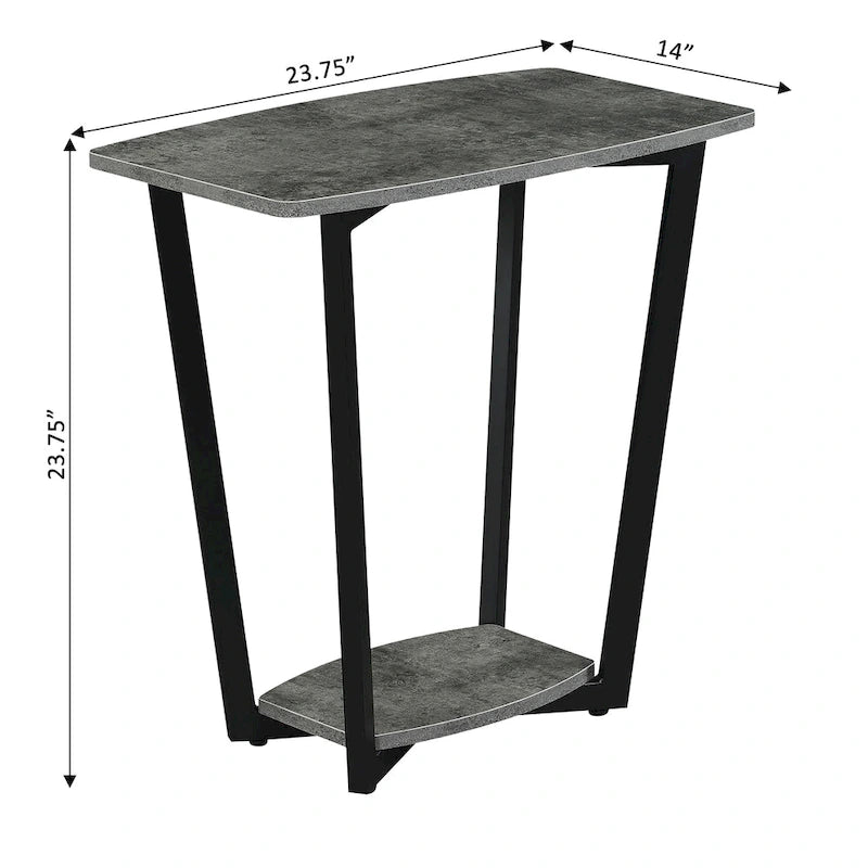 Convenience Concepts Graystone End Table with Shelf