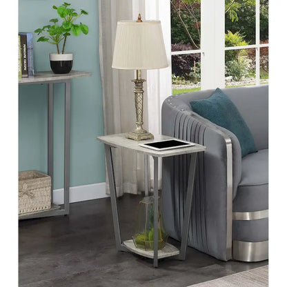 Convenience Concepts Graystone End Table with Shelf