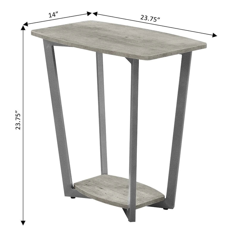 Convenience Concepts Graystone End Table with Shelf