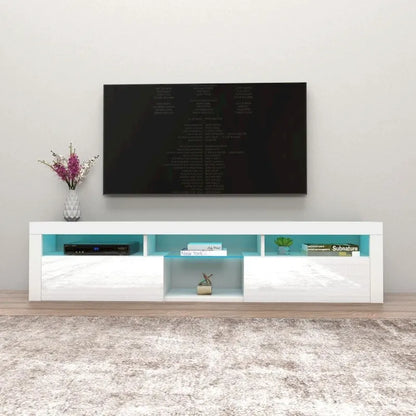 Bari 200 Wall Mounted Floating 79 TV Stand with 16 Color LEDs