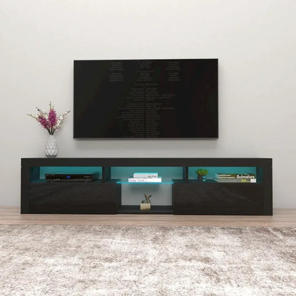Bari 200 Wall Mounted Floating 79 TV Stand with 16 Color LEDs