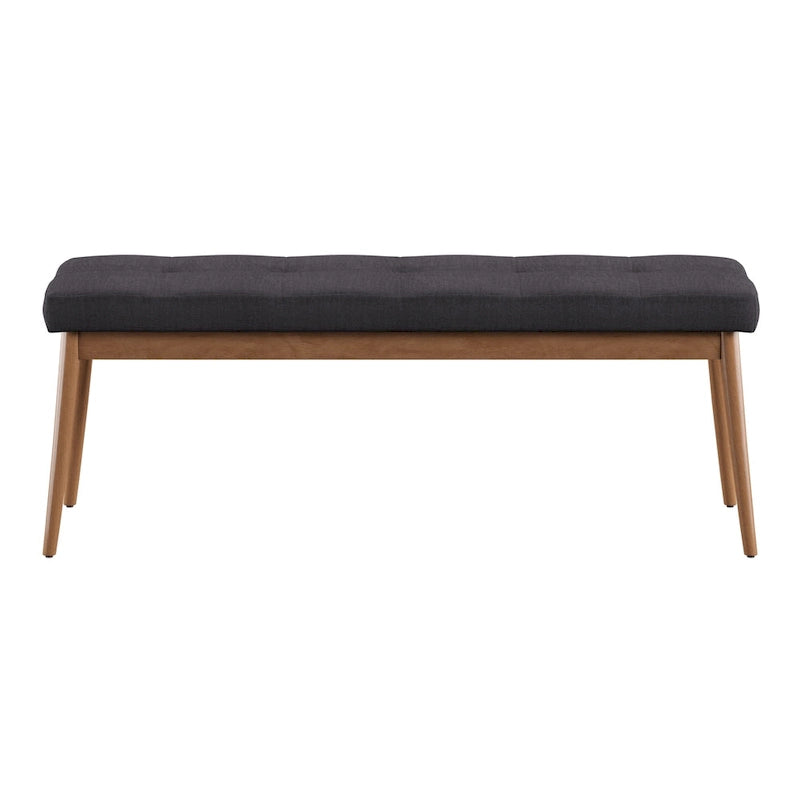 Sasha Oak Angled Leg Linen Dining Bench iNSPIRE Q Modern