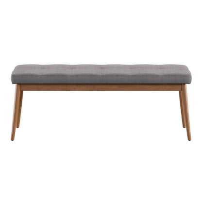 Sasha Oak Angled Leg Linen Dining Bench iNSPIRE Q Modern