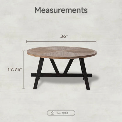 COZAYH Rustic Farmhouse End Table, French Country Accent Coffee Table for Family, Small Spaces