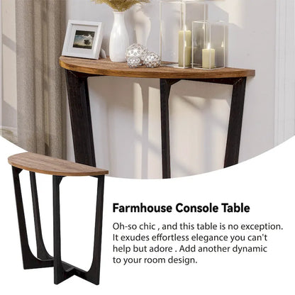 COZAYH Rustic Farmhouse End Table, French Country Accent Coffee Table for Family, Small Spaces