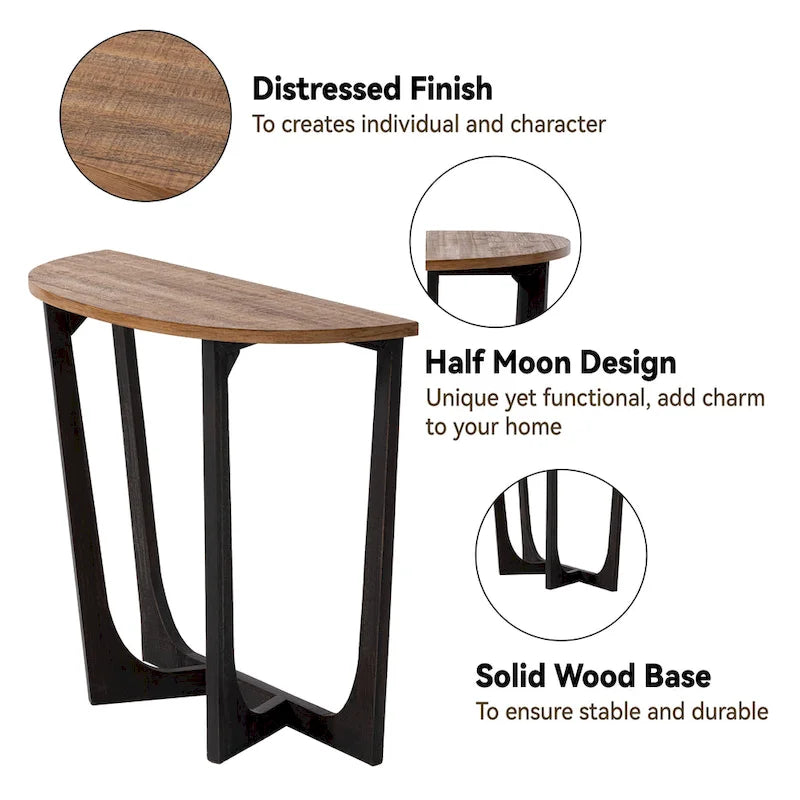 COZAYH Rustic Farmhouse End Table, French Country Accent Coffee Table for Family, Small Spaces