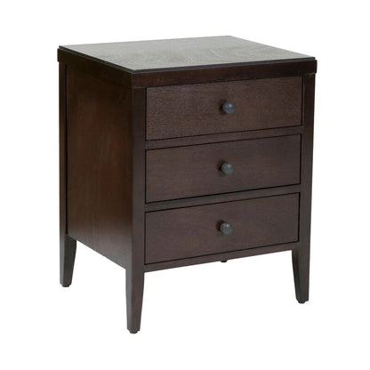 Painted Wood Storage Nightstand With Drawers by East at Main