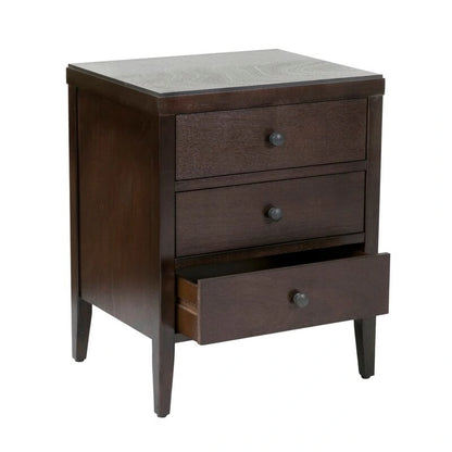 Painted Wood Storage Nightstand With Drawers by East at Main