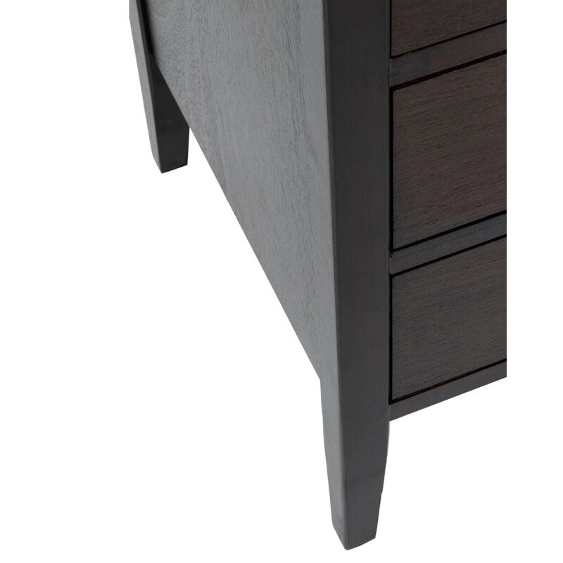 Painted Wood Storage Nightstand With Drawers by East at Main