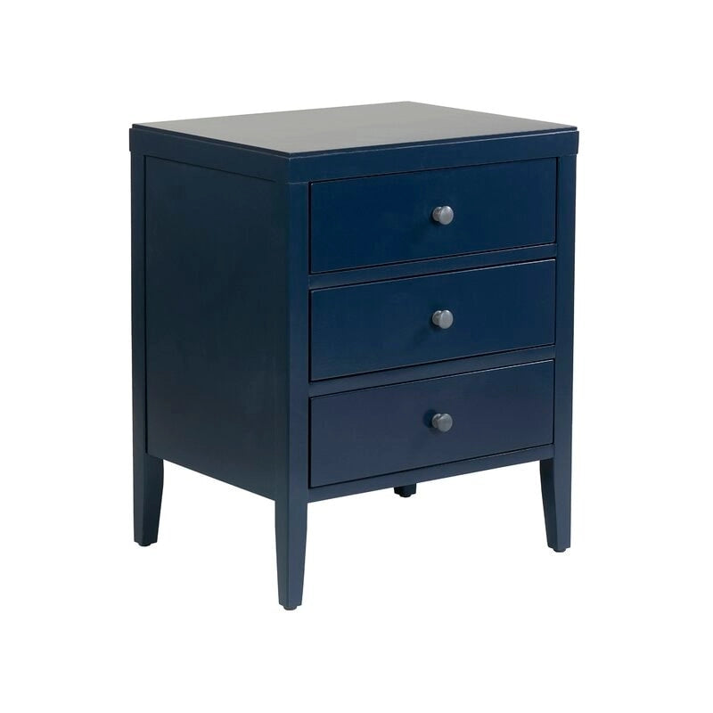 Painted Wood Storage Nightstand With Drawers by East at Main