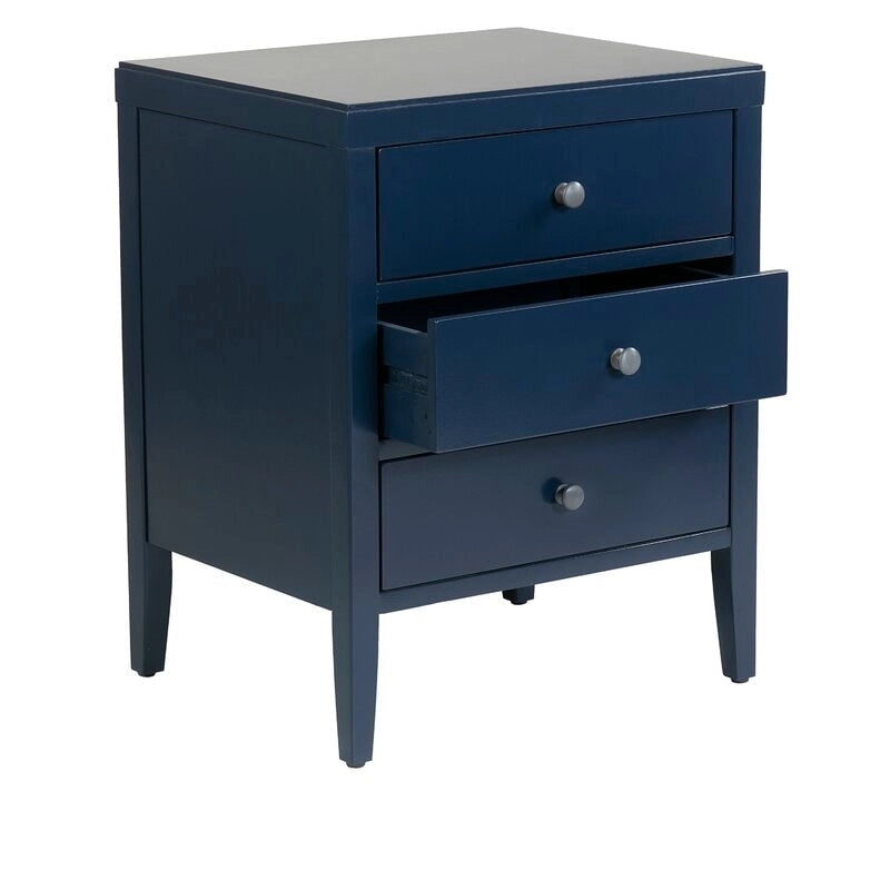 Painted Wood Storage Nightstand With Drawers by East at Main