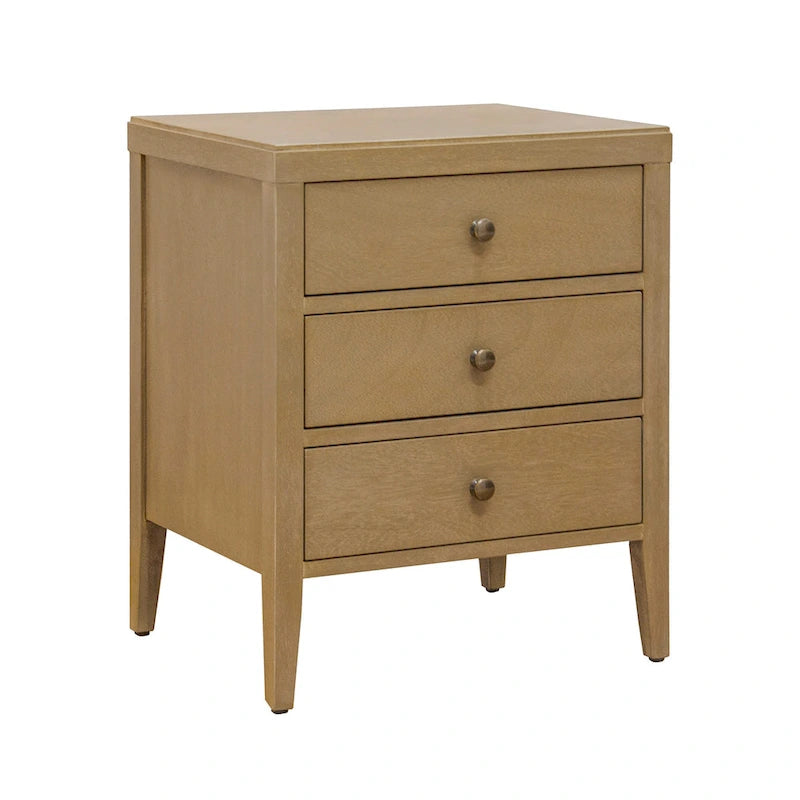 Painted Wood Storage Nightstand With Drawers by East at Main