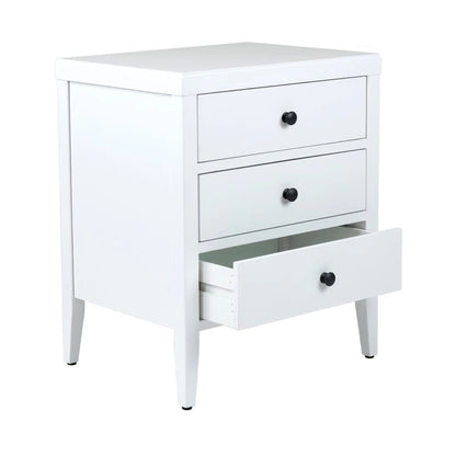 Painted Wood Storage Nightstand With Drawers by East at Main