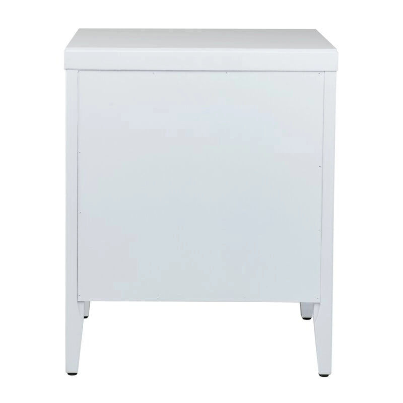 Painted Wood Storage Nightstand With Drawers by East at Main