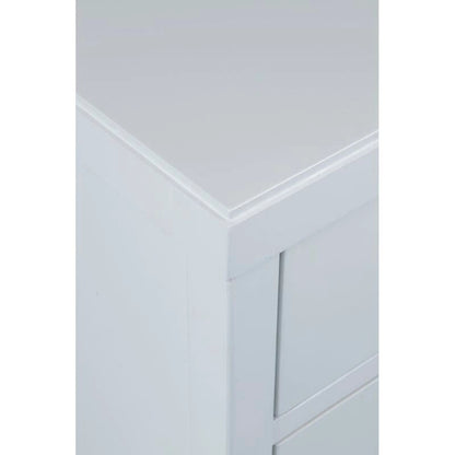 Painted Wood Storage Nightstand With Drawers by East at Main