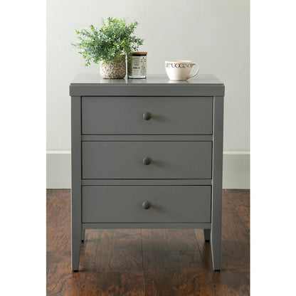 Painted Wood Storage Nightstand With Drawers by East at Main