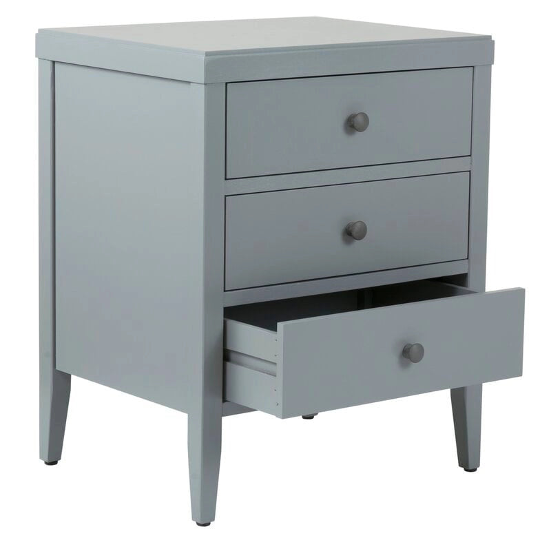Painted Wood Storage Nightstand With Drawers by East at Main