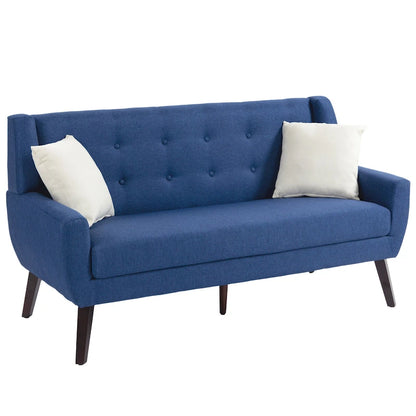 3-Piece Tufted Linen Armchair and Loveseat Set