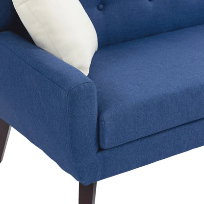 3-Piece Tufted Linen Armchair and Loveseat Set