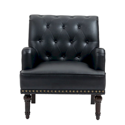 PU Leather Living Room Accent Chair with Tufted Back