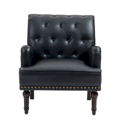 PU Leather Living Room Accent Chair with Tufted Back