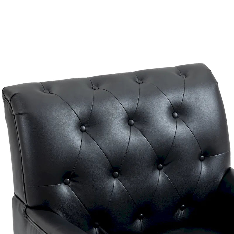 PU Leather Living Room Accent Chair with Tufted Back