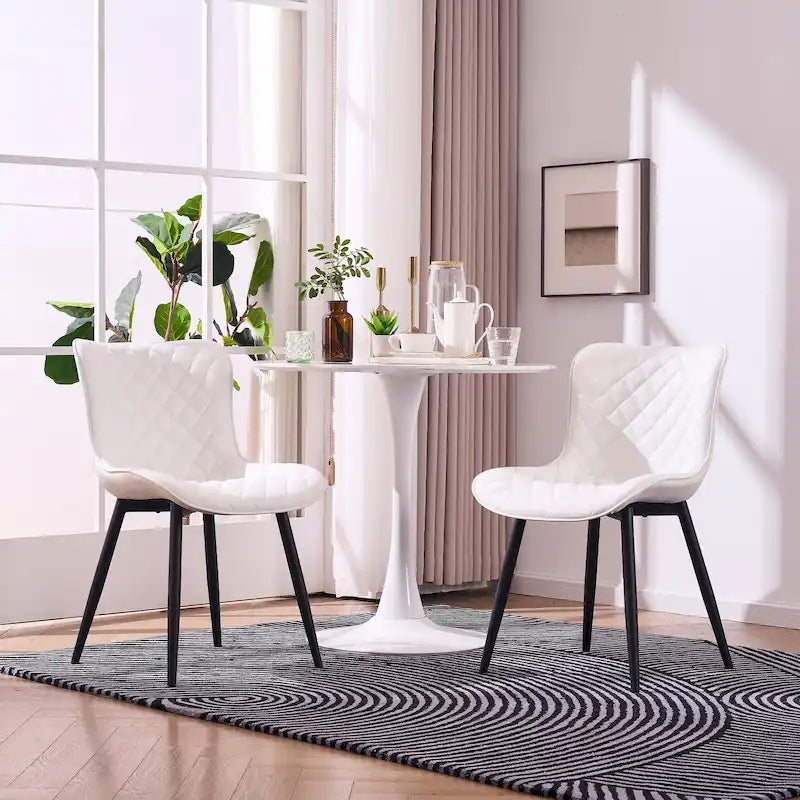 Dining Chairs Set of 2 Modern Leather Upholstered Dining Room Chair