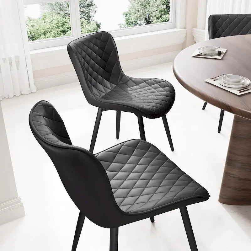 Dining Chairs Set of 2 Modern Leather Upholstered Dining Room Chair
