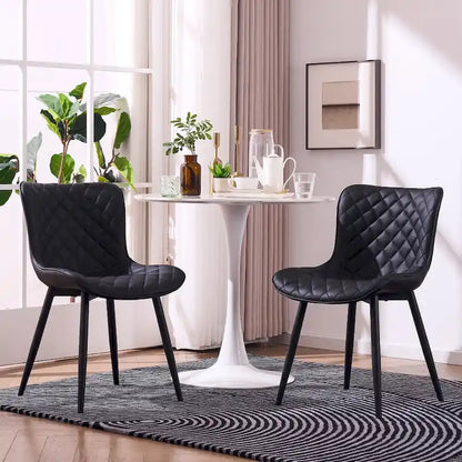 Dining Chairs Set of 2 Modern Leather Upholstered Dining Room Chair