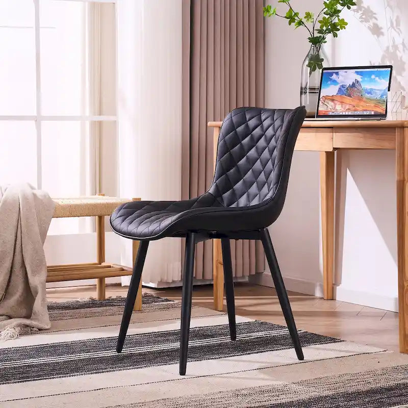 Dining Chairs Set of 2 Modern Leather Upholstered Dining Room Chair