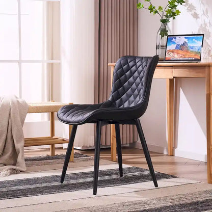 Dining Chairs Set of 2 Modern Leather Upholstered Dining Room Chair